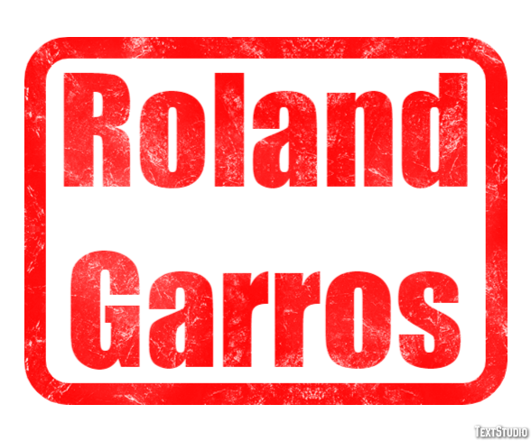 Roland Garros Efeito de texto