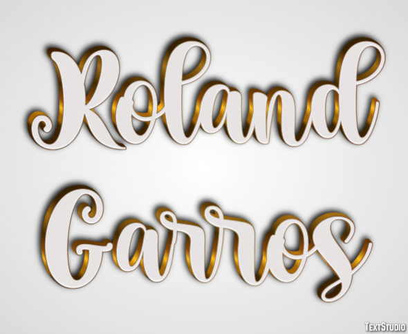 Roland Garros Efeito de texto