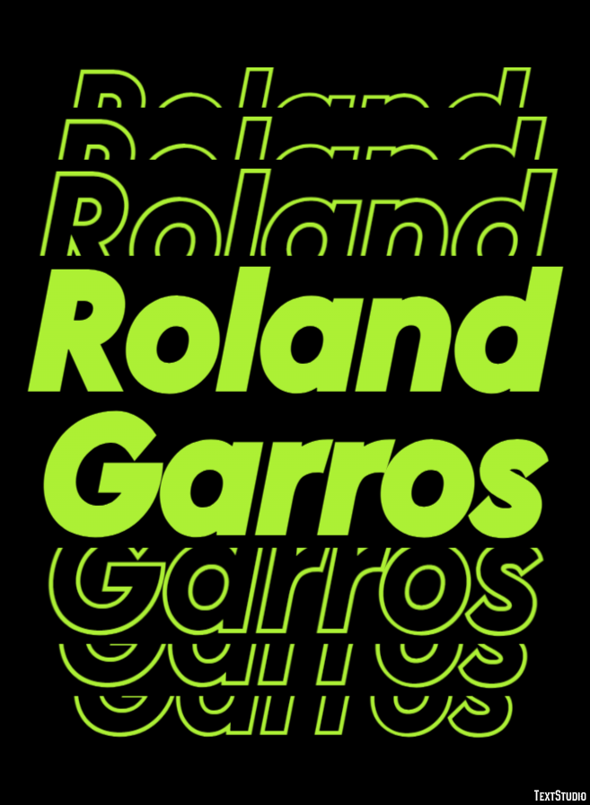Roland Garros Efeito de texto