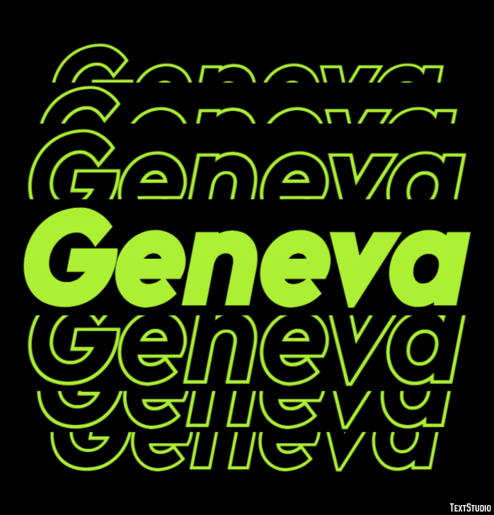 Geneva Texteffekt