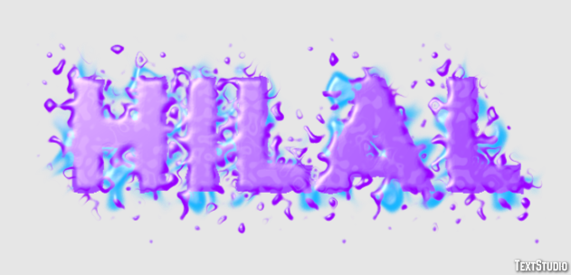 Hilal Efeito de texto