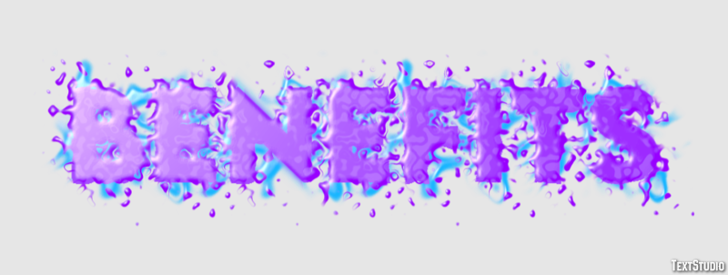 Benefits Text effect