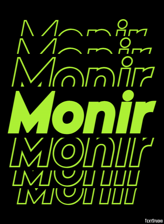 Monir Text effect