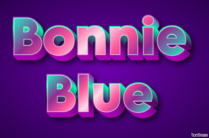 Bonnie Blue Text effect