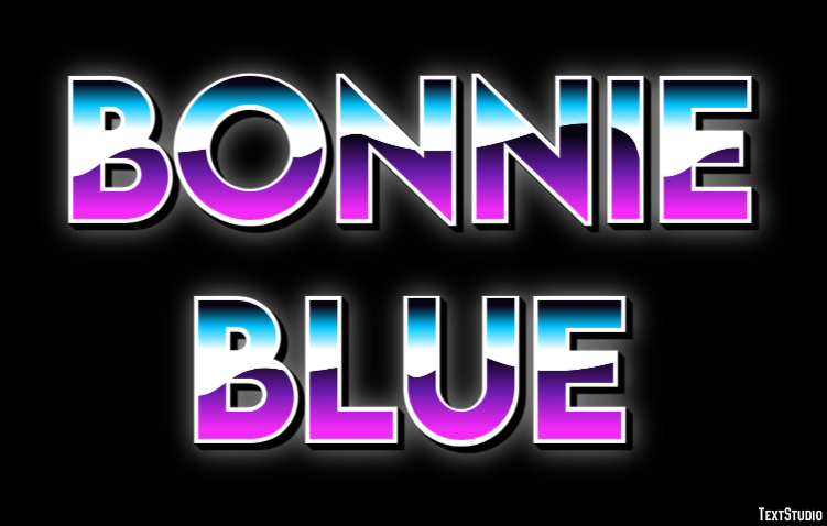 Bonnie Blue Texteffekt