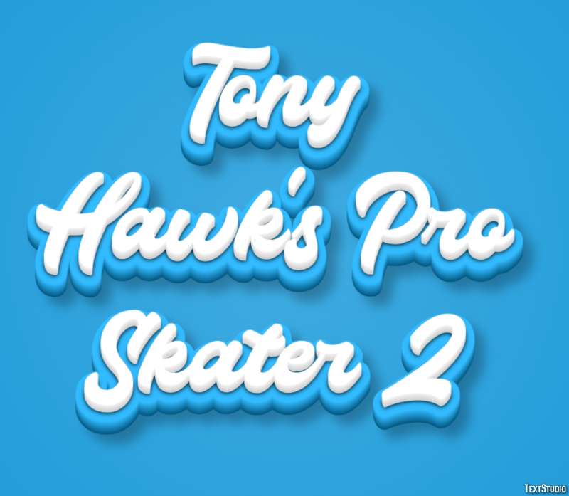 Tony Hawk's Pro Skater 2 Эффект текста