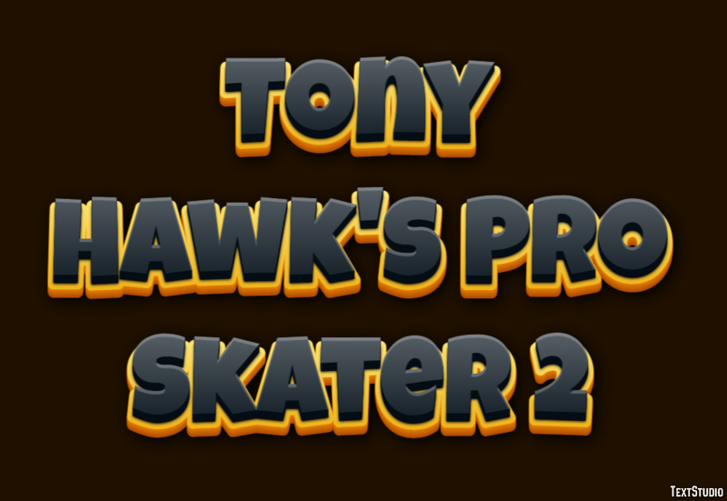 Tony Hawk's Pro Skater 2 Effetto testo