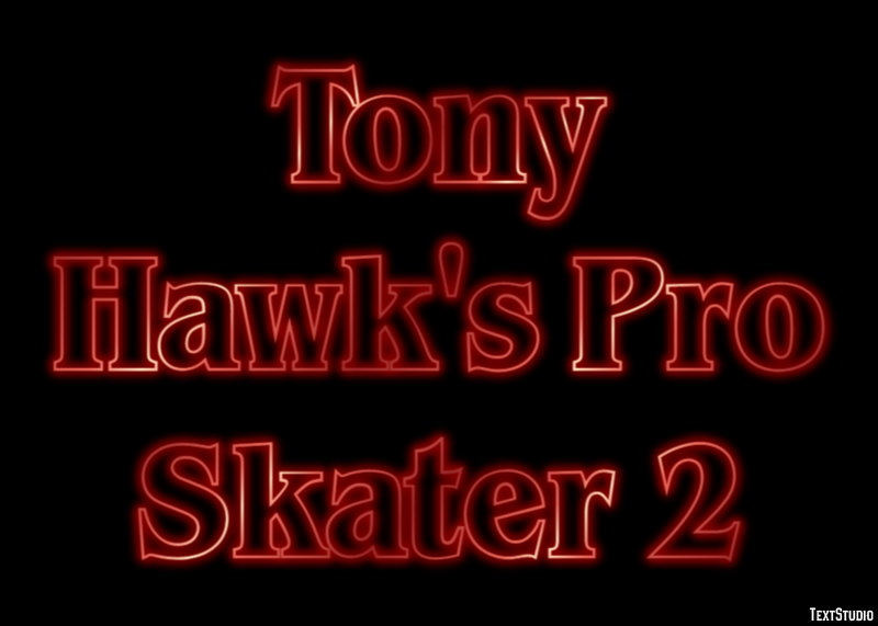 Tony Hawk's Pro Skater 2 Эффект текста