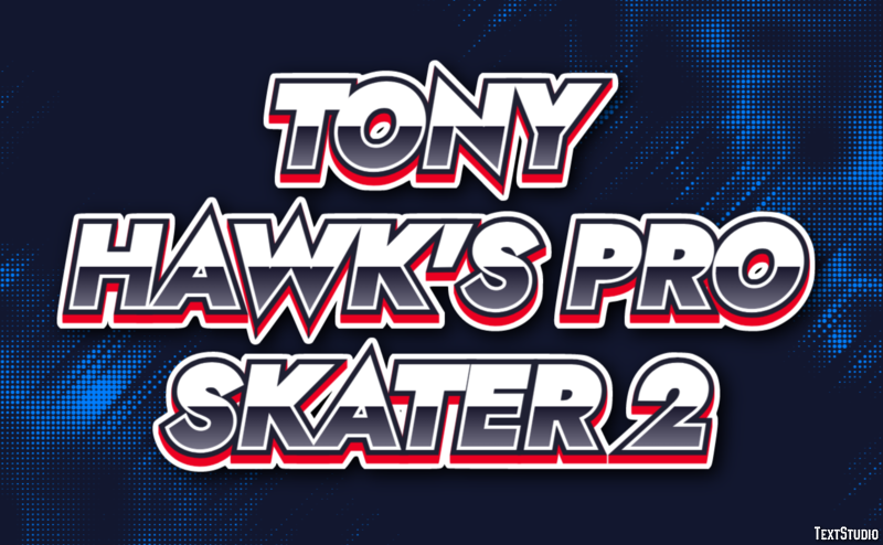 Tony Hawk's Pro Skater 2 Effetto testo