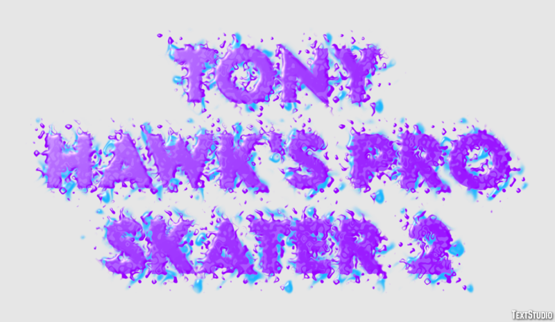 Tony Hawk's Pro Skater 2 Effetto testo