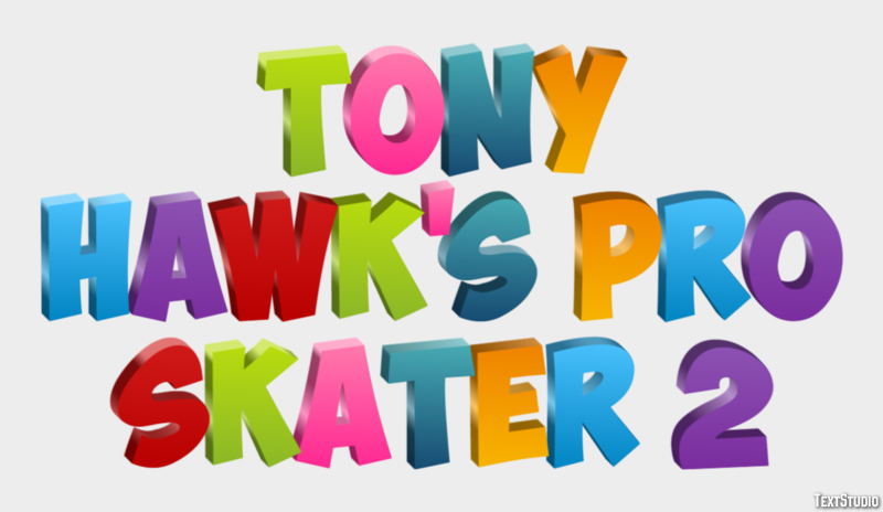 Tony Hawk's Pro Skater 2 Эффект текста