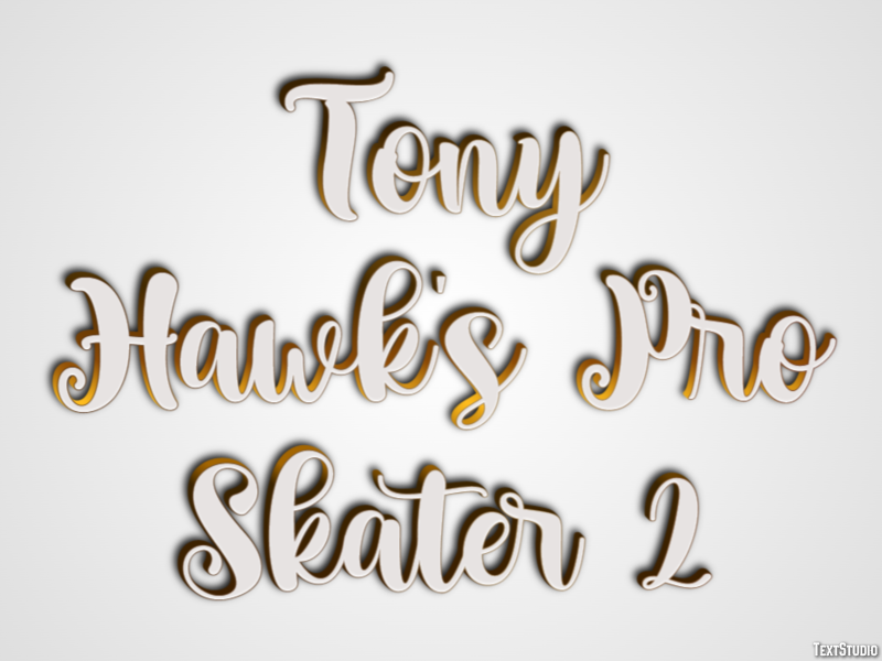 Tony Hawk's Pro Skater 2 Effetto testo
