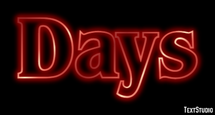 Days Efecto de Texto