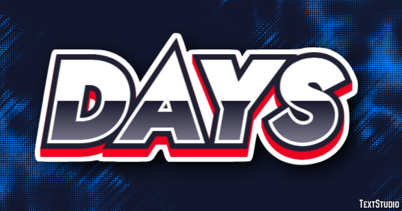 Days Text Effect