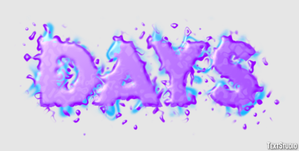 Days Text Effect