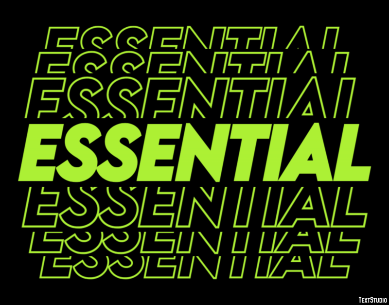 Essential Text Effect