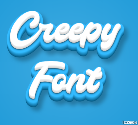 Creepy Font Efeito de texto