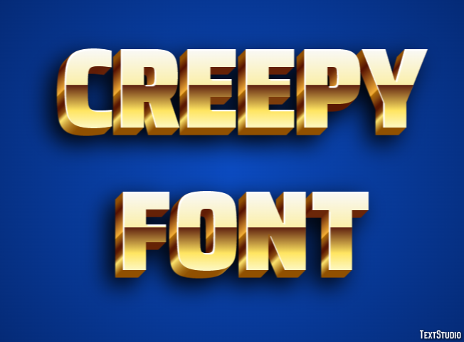 Creepy Font Efeito de texto