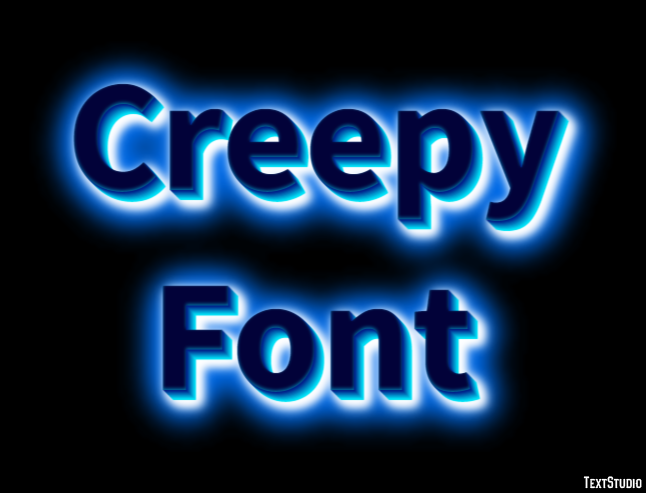 Creepy Font Efeito de texto