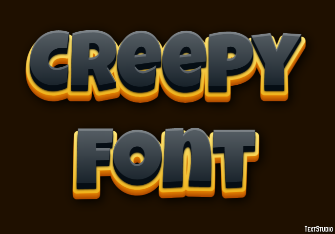 Creepy Font Efeito de texto