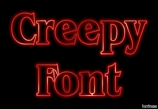 Creepy Font Efeito de texto