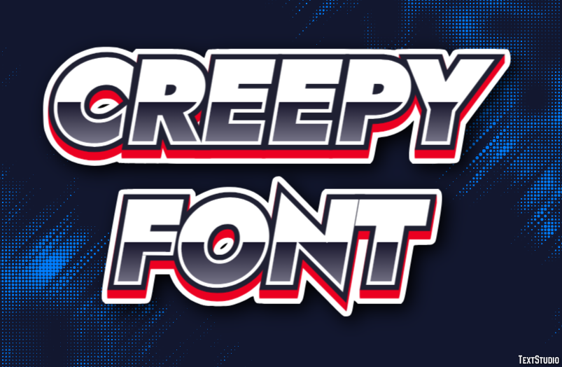 Creepy Font Efeito de texto