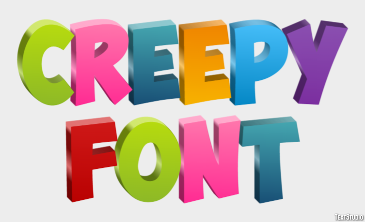 Creepy Font Efeito de texto