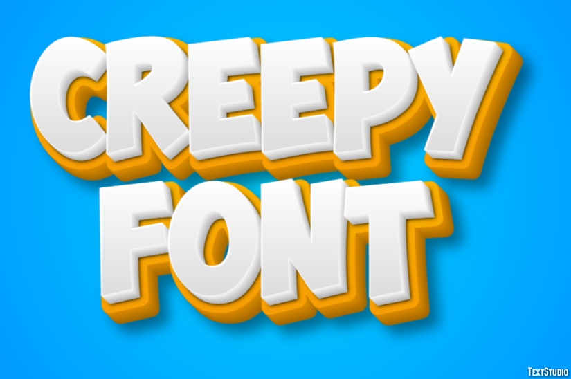 Creepy Font Efeito de texto