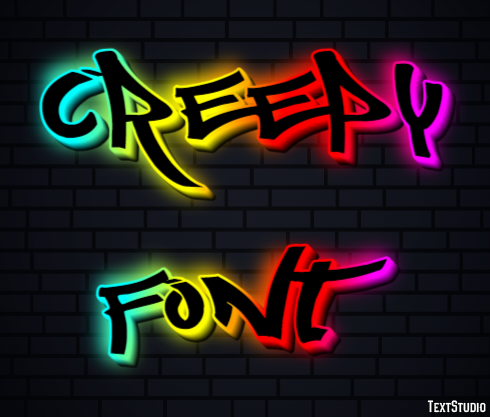 Creepy Font Tekst effect