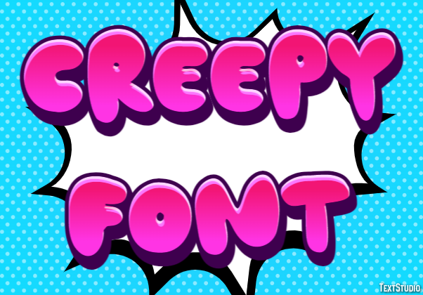Creepy Font Efeito de texto