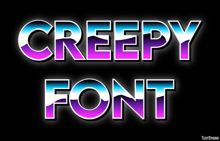 Creepy Font Efeito de texto