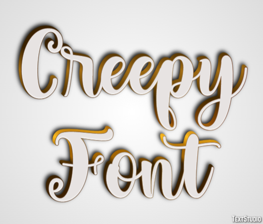 Creepy Font Efeito de texto
