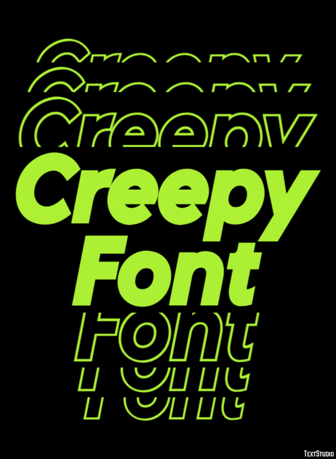 Creepy Font Efeito de texto