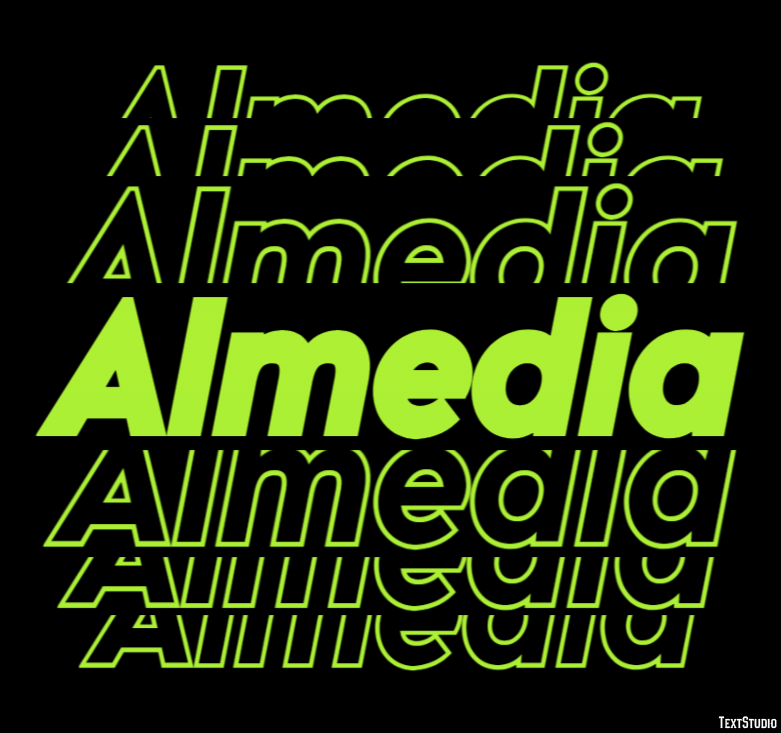 Almedia Efeito de texto