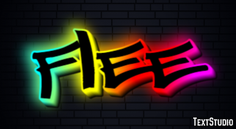 Flee Эффект текста