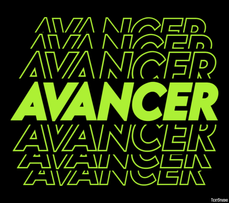Avancer Texteffekt