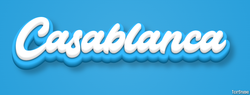 Casablanca Text effect