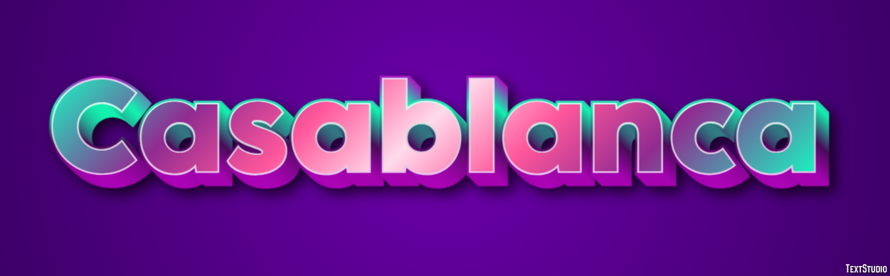 Casablanca Text effect