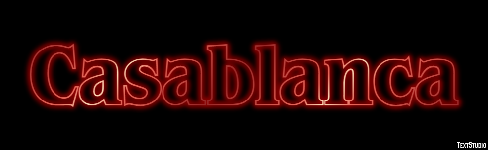Casablanca Text effect