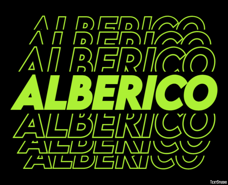 Alberico Effetto testo