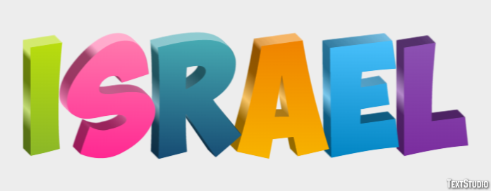 Israel Text effect
