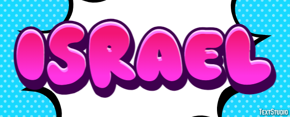 Israel Text effect