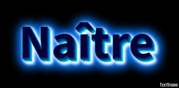Naître Effet de texte
