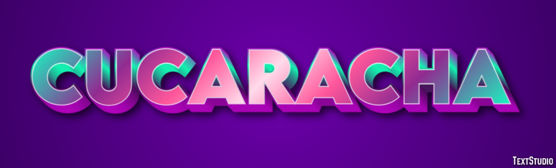 Cucaracha Efecto de texto