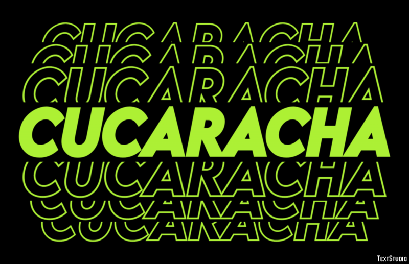 Cucaracha Efecto de texto