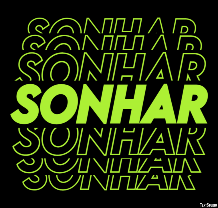Sonhar Efeito do texto