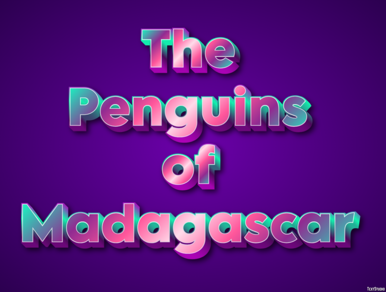 The Penguins of Madagascar Text Effect