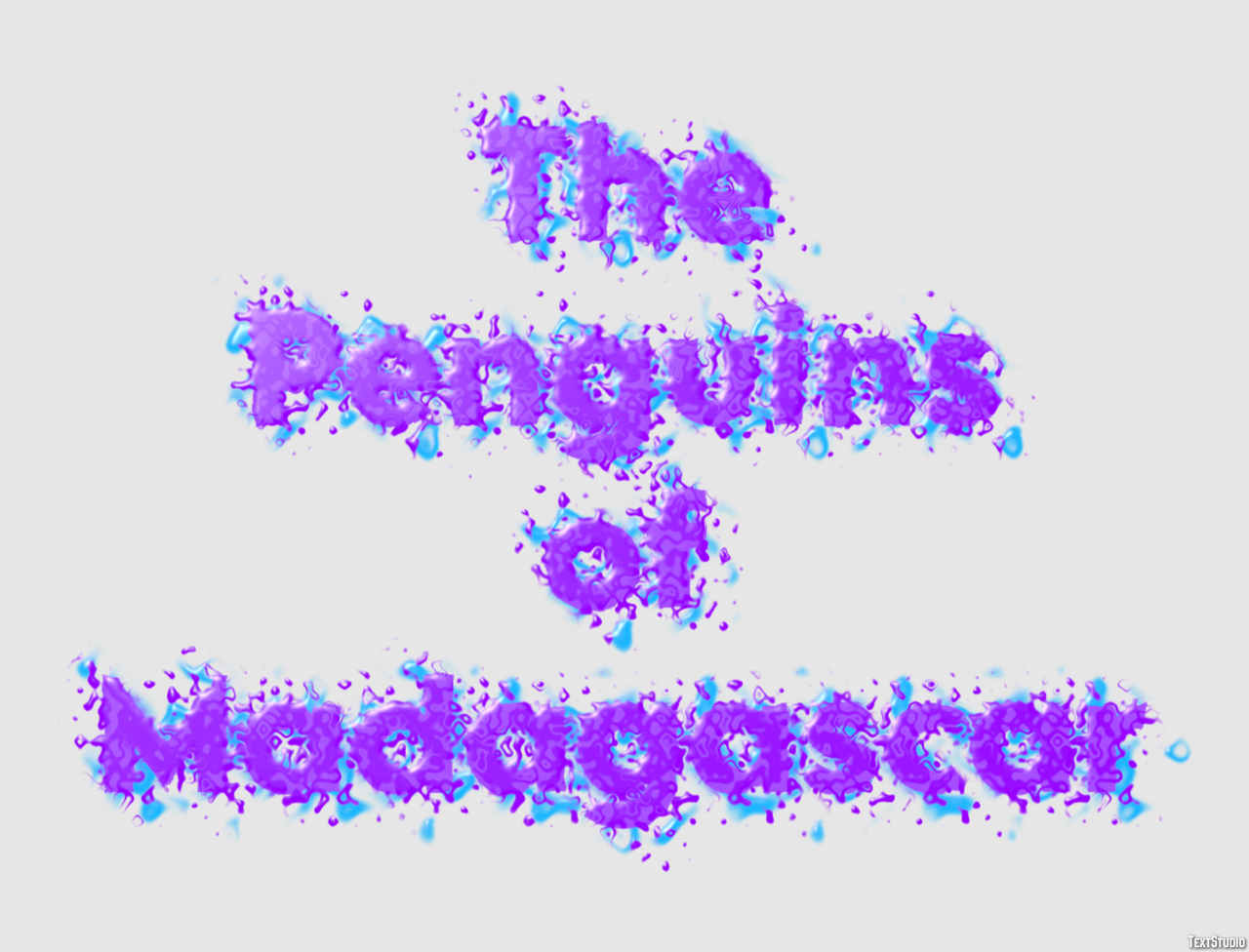 The Penguins of Madagascar Text effect
