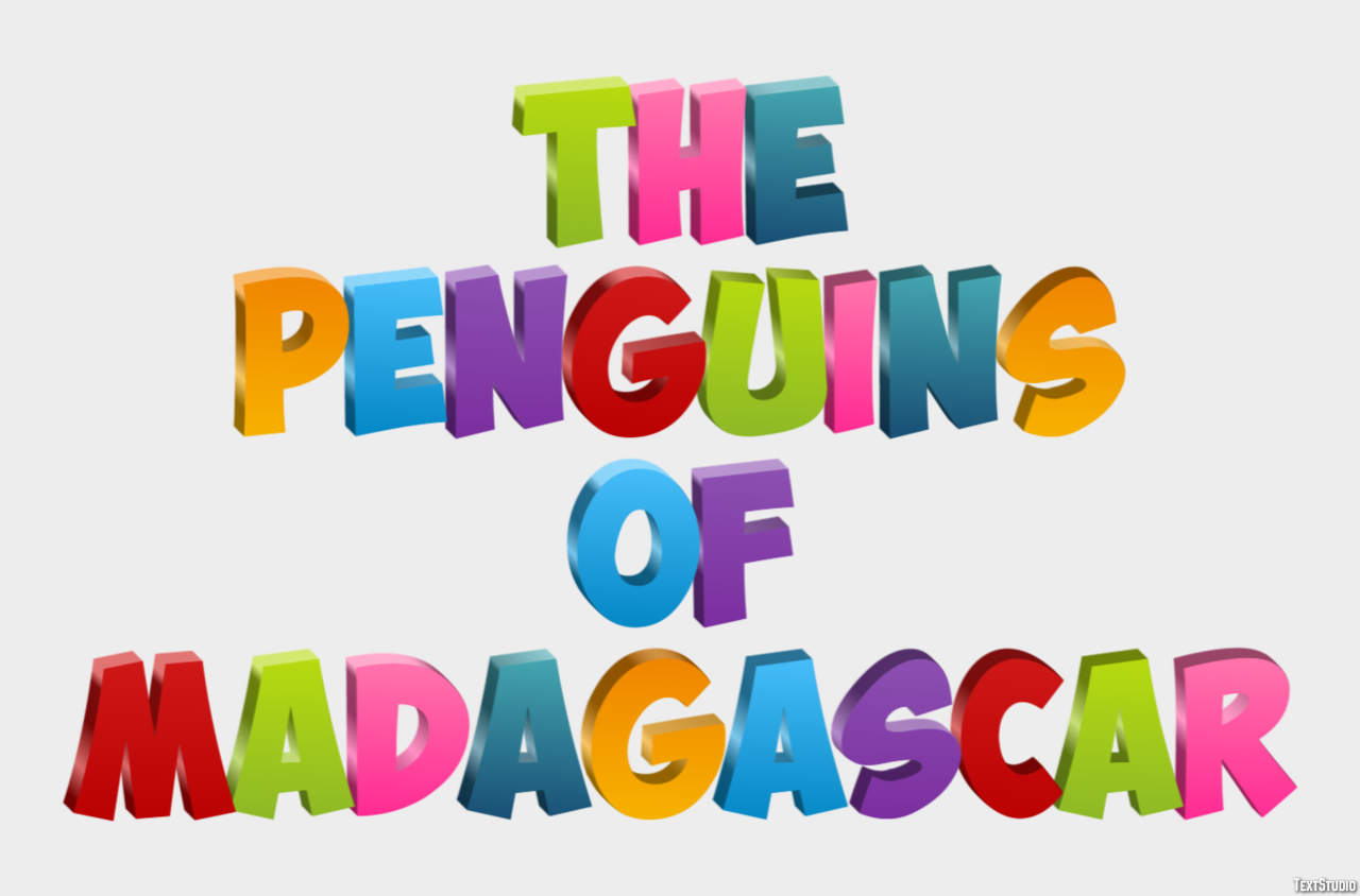 The Penguins of Madagascar Text effect