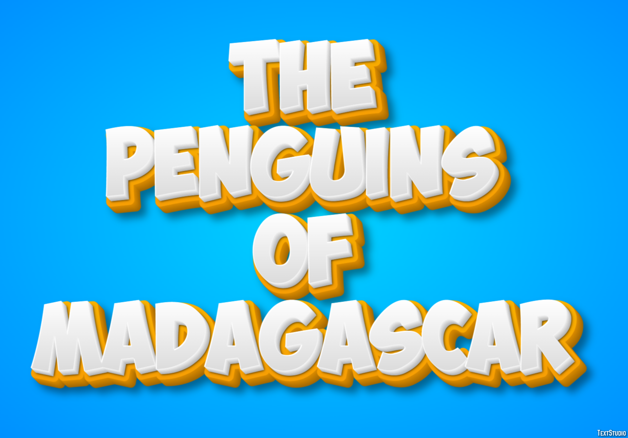 The Penguins of Madagascar Tekst Effect